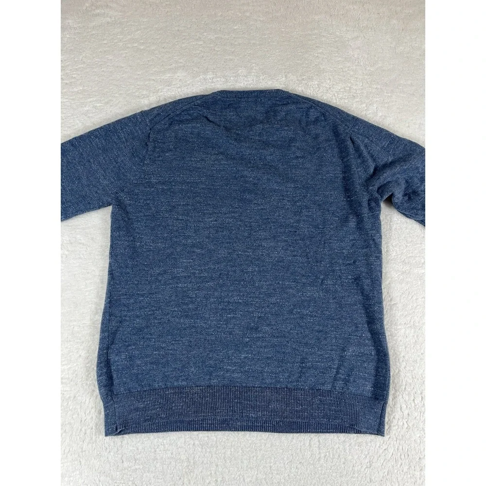 Johnnie-O JMSW1120 Elsinore Helious Blue Cotton Crewneck Sweater‎ Men's Sz Lg